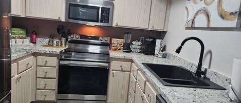 Microwave, oven, stovetop, dishwasher
