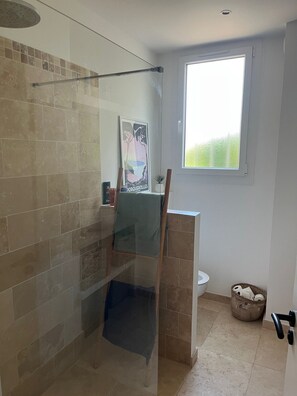 Shower, hair dryer