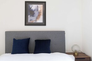 1 bedroom, desk, iron/ironing board, bed sheets