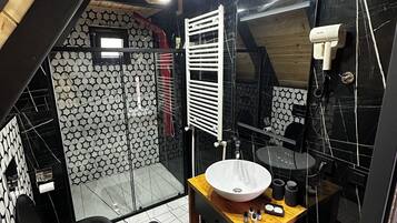 Luxury Bungalow, Mountain View | Bathroom | Bathrobes, slippers, towels, soap