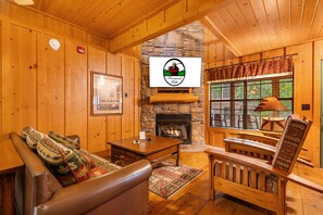 Télévision, cheminée