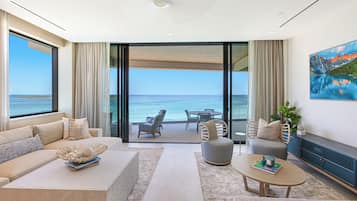 Luksus-lejlighed - 3 soveværelser - køkken - ved stranden | Stue