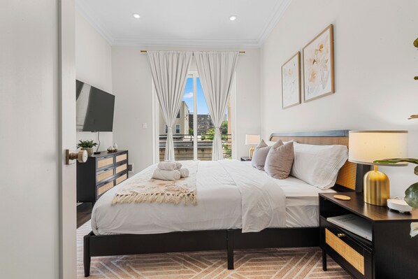 4 bedrooms, iron/ironing board, travel crib, WiFi