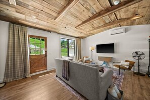 Smart TV, music library, stereo