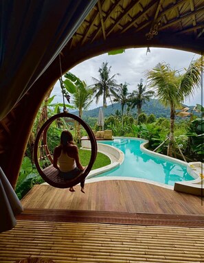 Luxury Double Room, Mountain View | Terrace/patio - Gladak di uma bali (Sidemen)