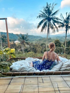 Bungalow dành cho gia đình, 2 phòng ngủ, quang cảnh núi | Hiên