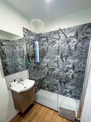 Sèche-cheveux, bidet, serviettes fournies, savon