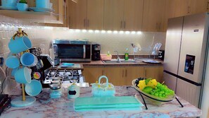 Microwave, oven, stovetop