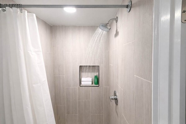 Shower, hair dryer
