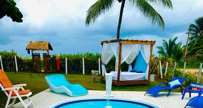 Wonderful Beachfront House 2 - Next to the Natural Pools, Brazilian Caribbean.