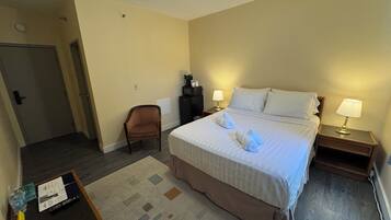 Habitación individual, 1 cama Queen size | Cortinas blackout, tabla de planchar con plancha y wifi gratis