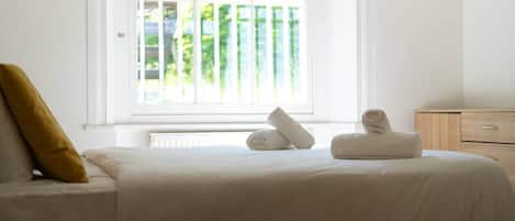 3 bedrooms, iron/ironing board, travel cot, WiFi