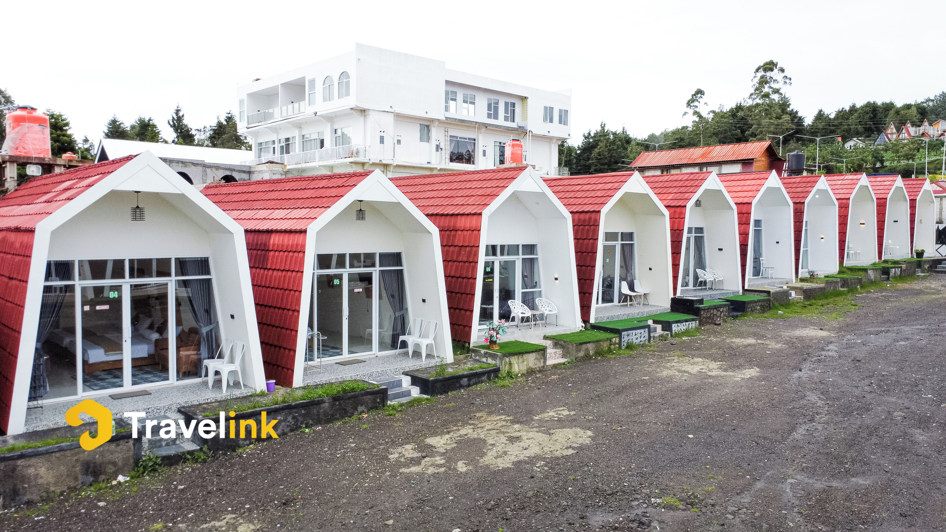 Façana frontal de l'allotjament