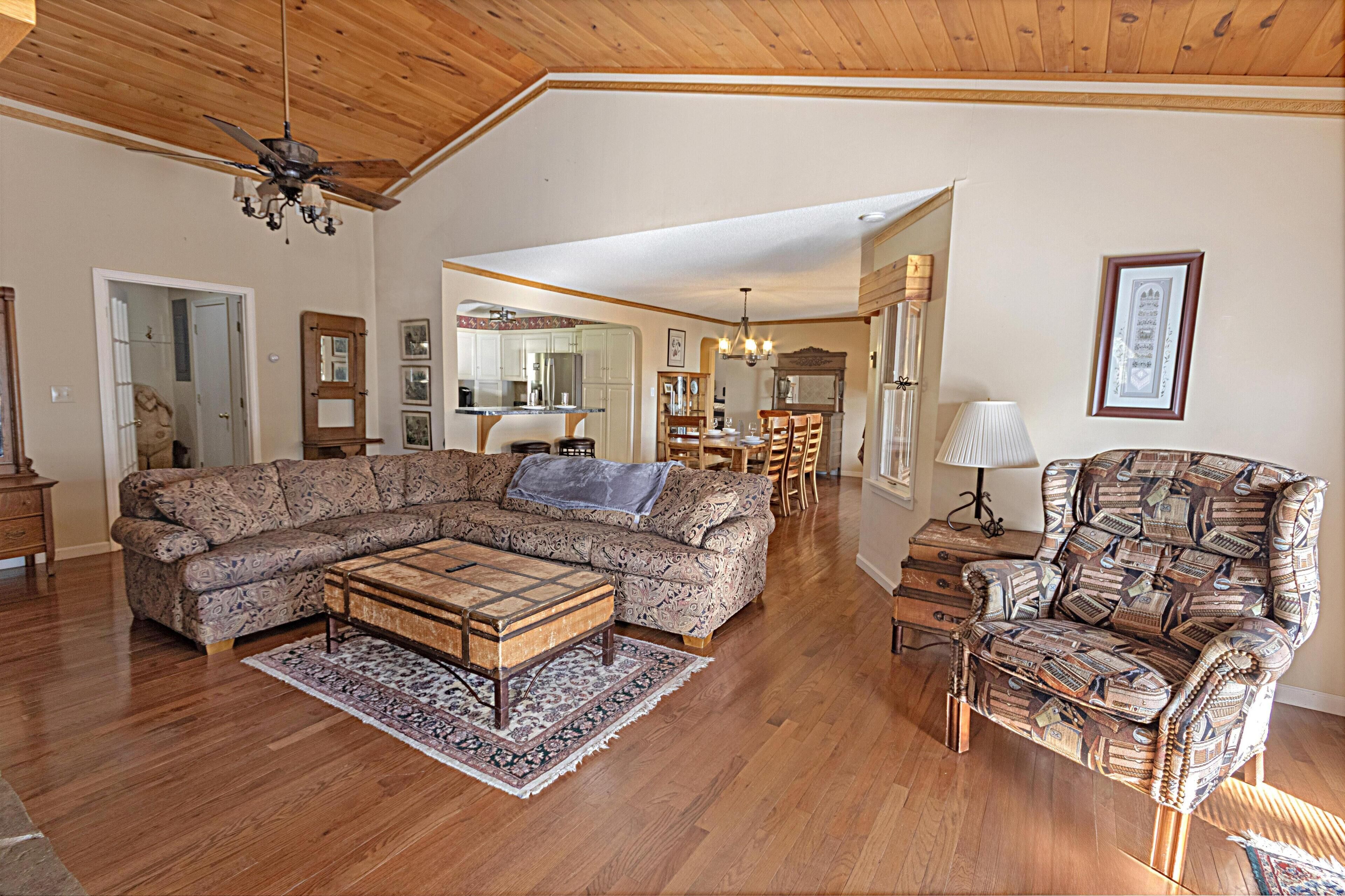 Smart TV, fireplace, foosball