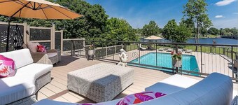 Luxury Lakefront 6-Bed Home in Norton Shores with Pool, Hot Tub, Video Games