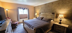 2 bedrooms, in-room safe, iron/ironing board, travel cot