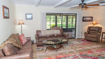 Smart TV, fireplace, video games, books