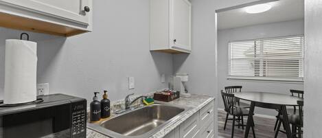 Microwave, oven, stovetop, dishwasher