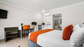 1 ห้องนอน, พื้นที่ทำงานแบบใช้แล็ปท็อป, Wi-Fi ฟรี, ผ้าปูที่นอน