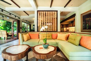 Three Bedroom Villa with Executive Studio as Bedroom | Living area | Flat-screen TV