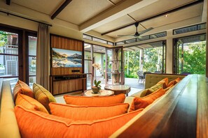 Three Bedroom Villa with Executive Studio as Bedroom | Living area | Flat-screen TV - The Ubāri Bali (Ubud)