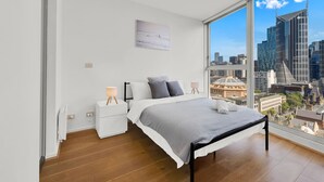 2 bedrooms, desk, iron/ironing board, WiFi (free)