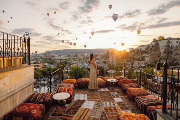 Vue sur la ville depuis l’hébergement