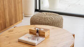 Junior Villa, Patio, Pool View | Living area