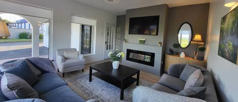 Casa | Área de sala de estar | Chimenea