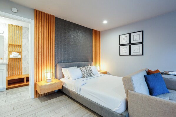 Desk, iron/ironing board, travel crib, free WiFi