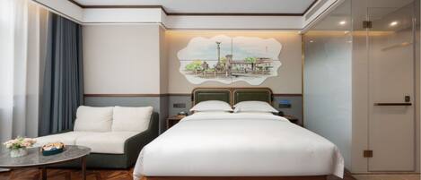 Premier Double Room | Free minibar, individually decorated, desk, laptop workspace