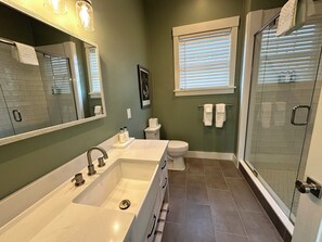 Hair dryer, towels