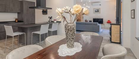 House, Patio, Hill View | Private kitchen | Fridge, oven, stovetop, dishwasher