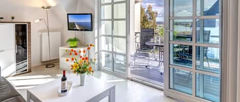 TV, DVD player, stereo