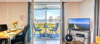 Residenz am Balmer See, apartment 61 with sauna, lake view and wellness