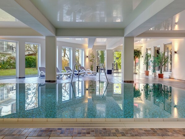 Indoor pool, a heated pool