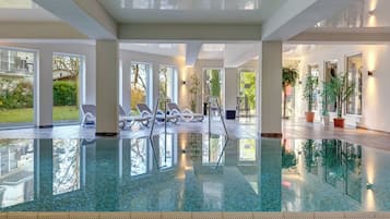 Indoor pool, a heated pool