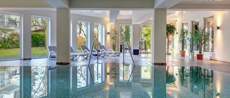 Indoor pool, a heated pool