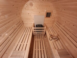 Sauna - Vacation home Füürtoorn in Stubbenfelde: sauna, terrace & only 150 m to the beach (Loddin OT Stubbenfelde)
