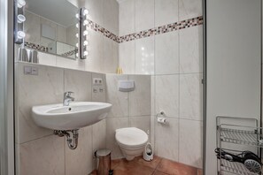 Ducha, secador de pelo y toallas