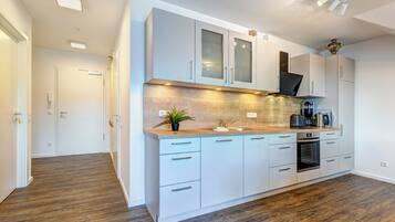 Fridge, oven, stovetop, dishwasher
