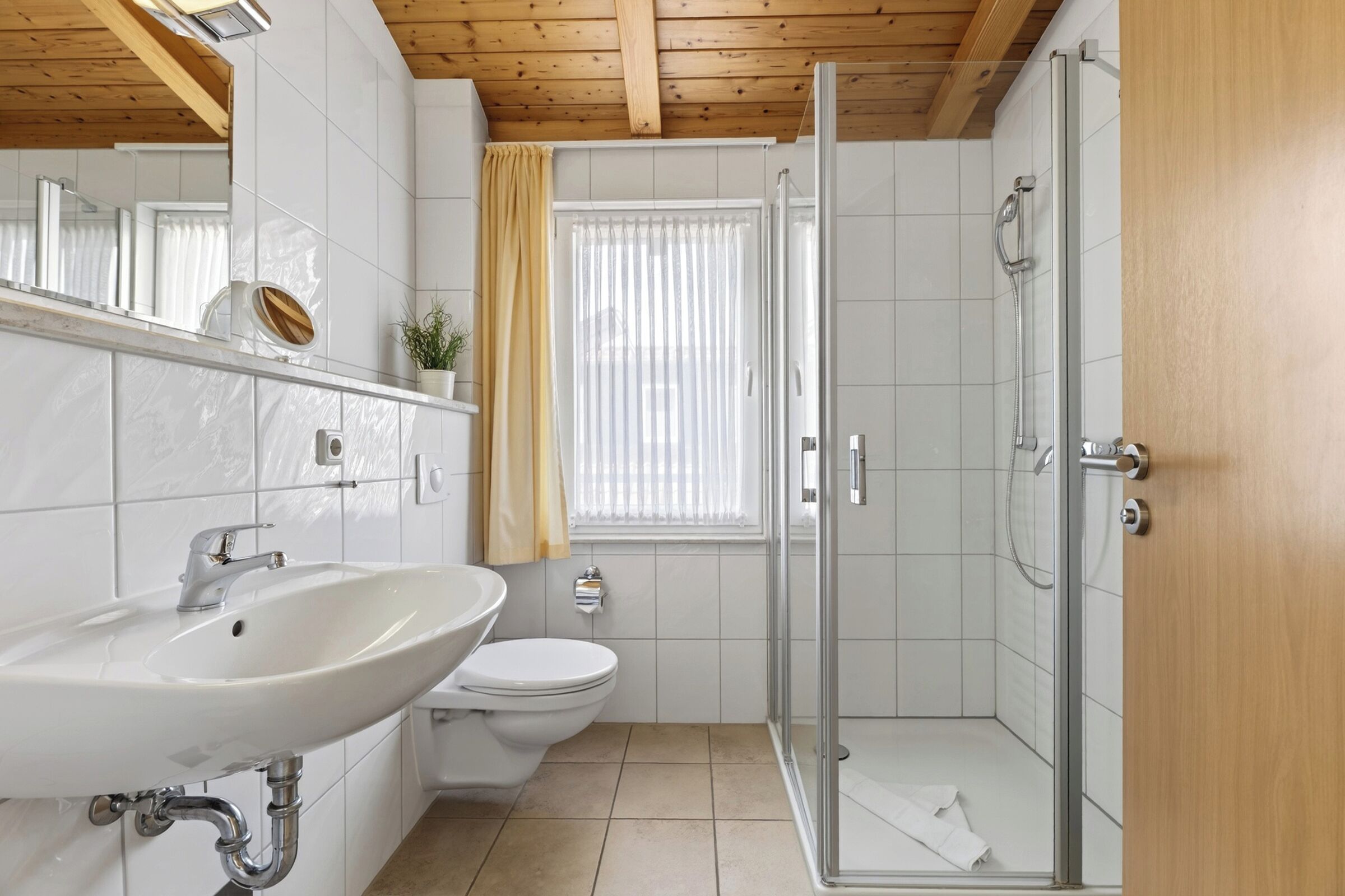Een douche, een haardroger