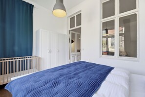 1 makuuhuone, vauvan matkasänky, ilmainen Wi-Fi