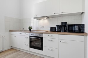 Fridge, oven, stovetop, dishwasher