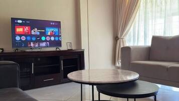 TV connectée, cheminée