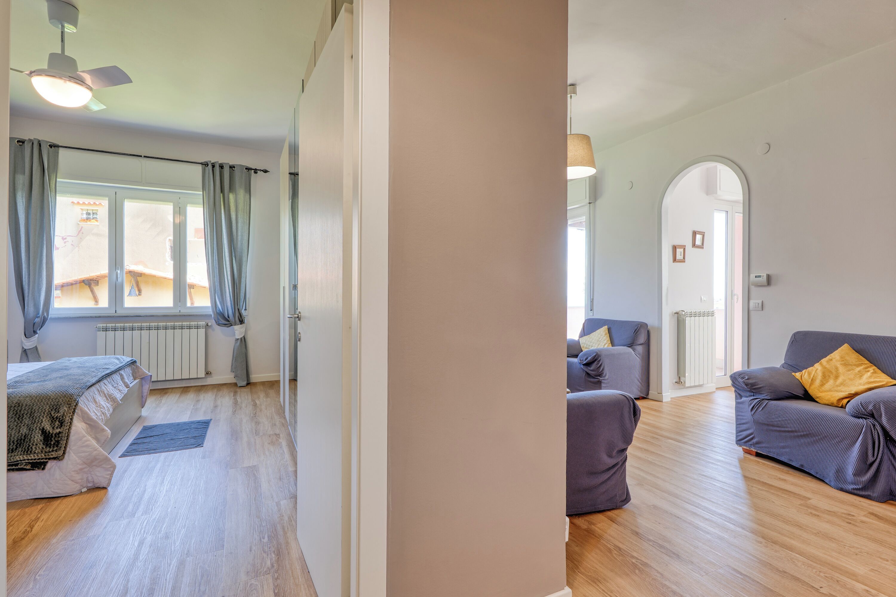 Familienapartment, 2 Schlafzimmer, Terrasse, Bergseite (Sea Garden - T6 with parking)