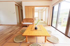 Family Apartment, Non Smoking, Garden View | Living area - Temple Hotel Kokushoji (Tsushima)