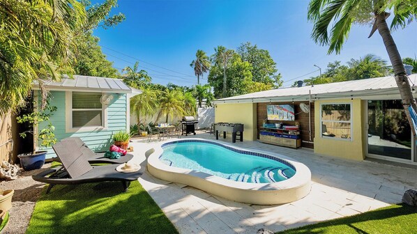 A heated pool