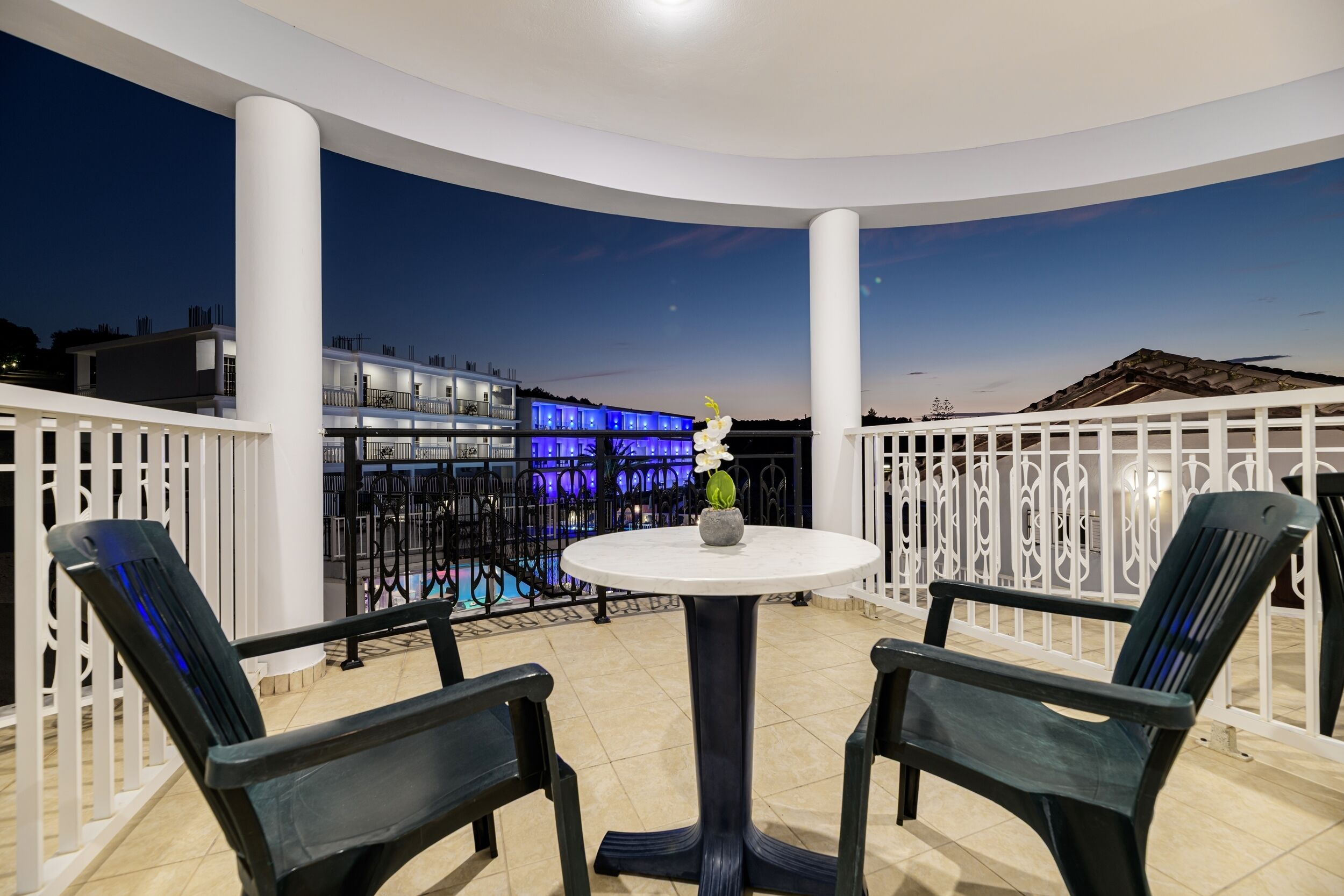 Economy Triple Room, Pool View | Terrace/patio