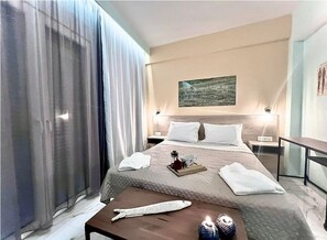 Deluxe Double Room, Balcony, Beach View | Iron/ironing board, free WiFi - Agapaki Studios (Neos Marmaras)